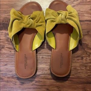 AE mustard yellow sandals